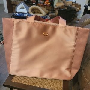 Coach Fragrance pink glitter tote